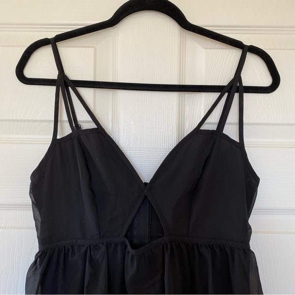 NWOT Wet Seal Sheer Black Midi Dress - Picture 14 of 16